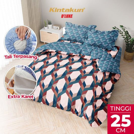 Kintakun Dluxe Bedcover Set Rumbai Zalika Tinggi 25cm