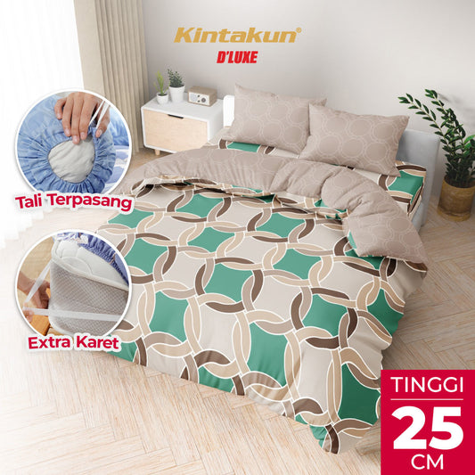 Kintakun Dluxe Bedcover Set Fitted Zanaira Tinggi 25cm