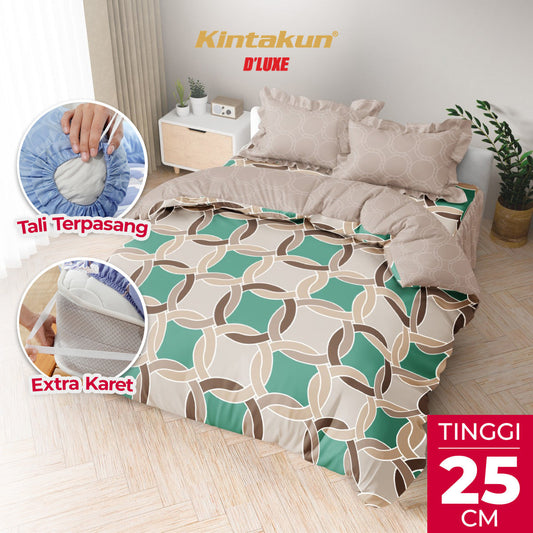Kintakun Dluxe Bedcover Set Rumbai Zanaira Tinggi 25cm
