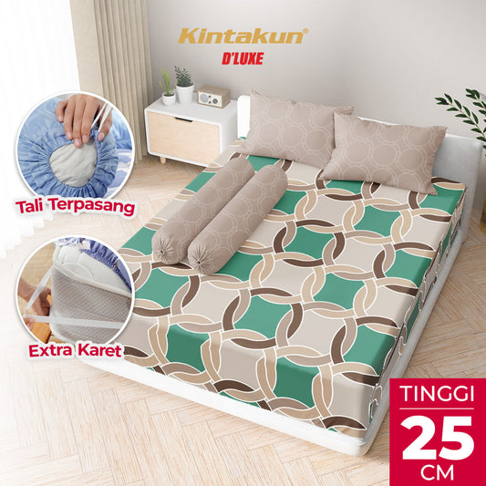 Kintakun Dluxe Sprei Fitted Zanaira Tinggi 25cm