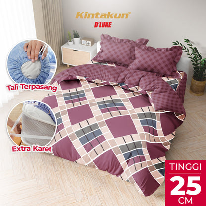 Kintakun Dluxe Bedcover Set Rumbai Zanetta Tinggi 25cm