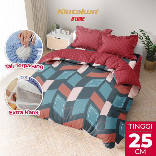 Kintakun Dluxe Bedcover Set Rumbai Zania Tinggi 25cm