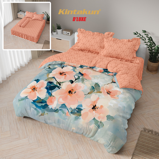 Kintakun Dluxe Bedcover Set Rumbai Digital Print Motif Zea Tinggi 39 cm