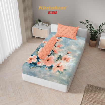 Kintakun Dluxe Sprei Set Fitted Digital Printing Motif Zea Tinggi 25 cm