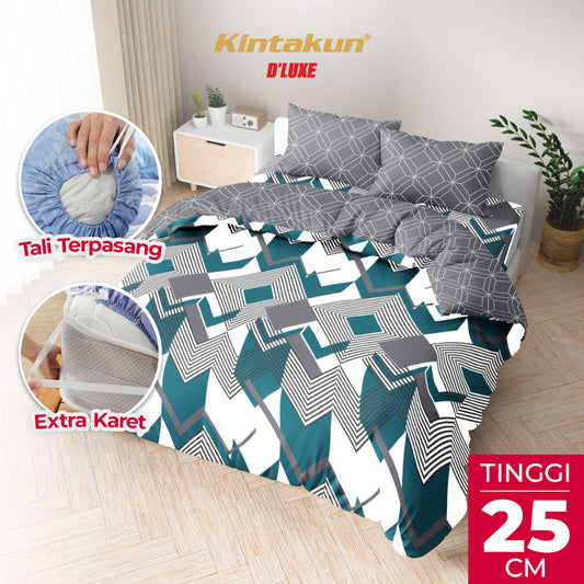 Kintakun Dluxe Bedcover Set Fitted Zelinda Tinggi 25cm