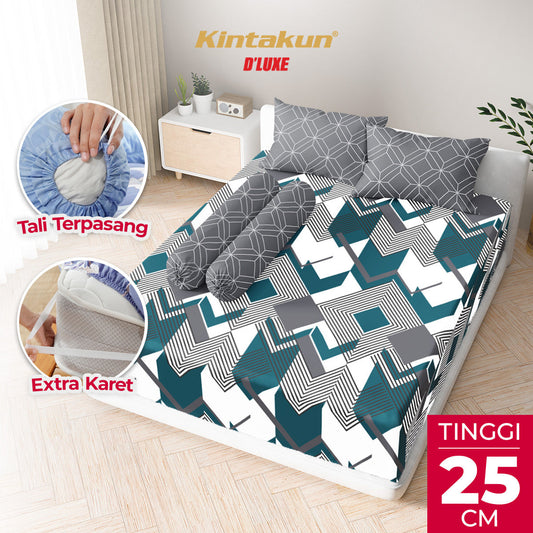 Kintakun Dluxe Sprei Fitted Zelinda Tinggi 25cm