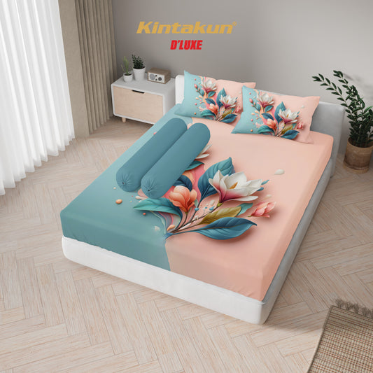 Kintakun Dluxe Sprei Set Fitted Digital Printing Zola Tinggi 25 cm