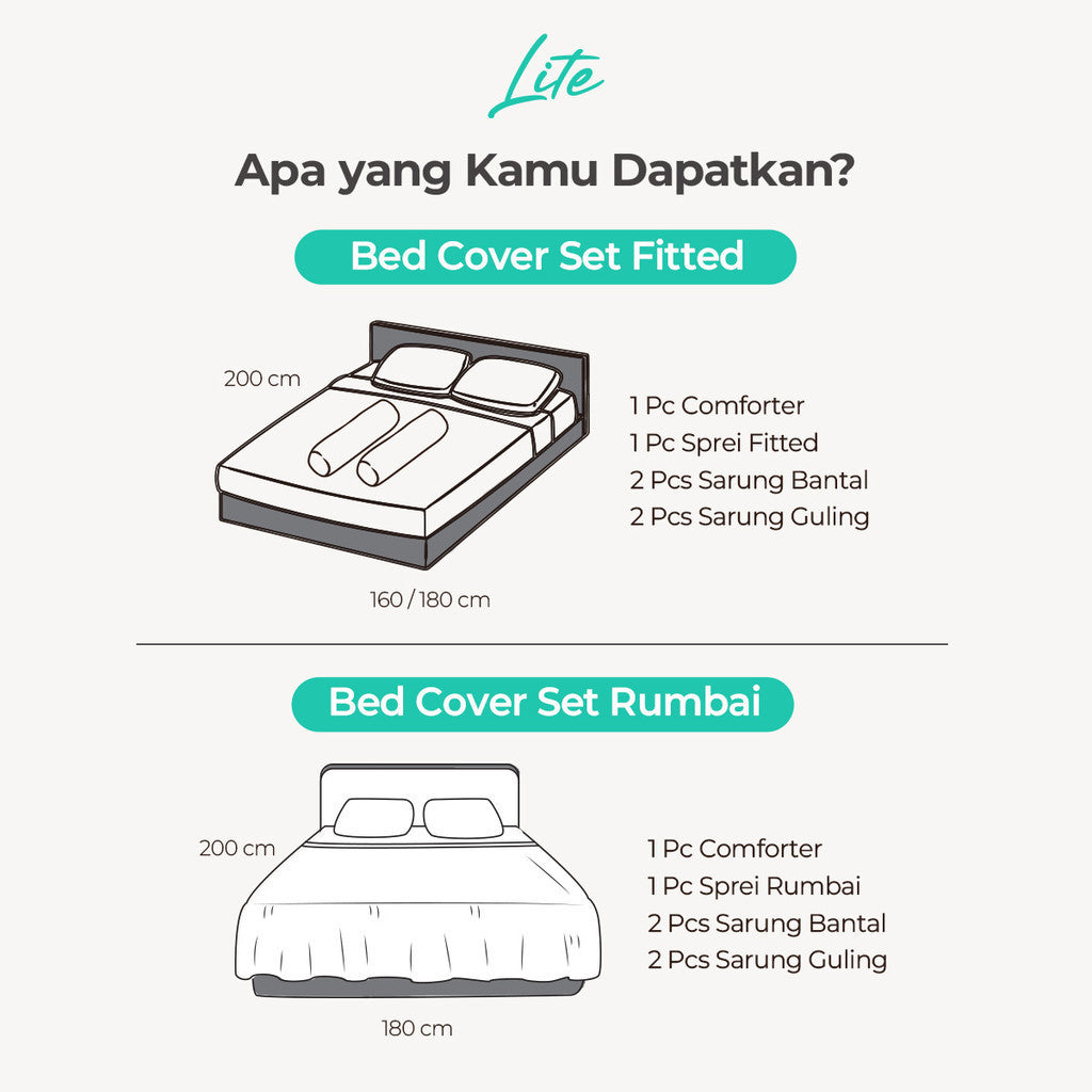 Kintakun Lite Bedcover Fitted Darla Tinggi 20cm